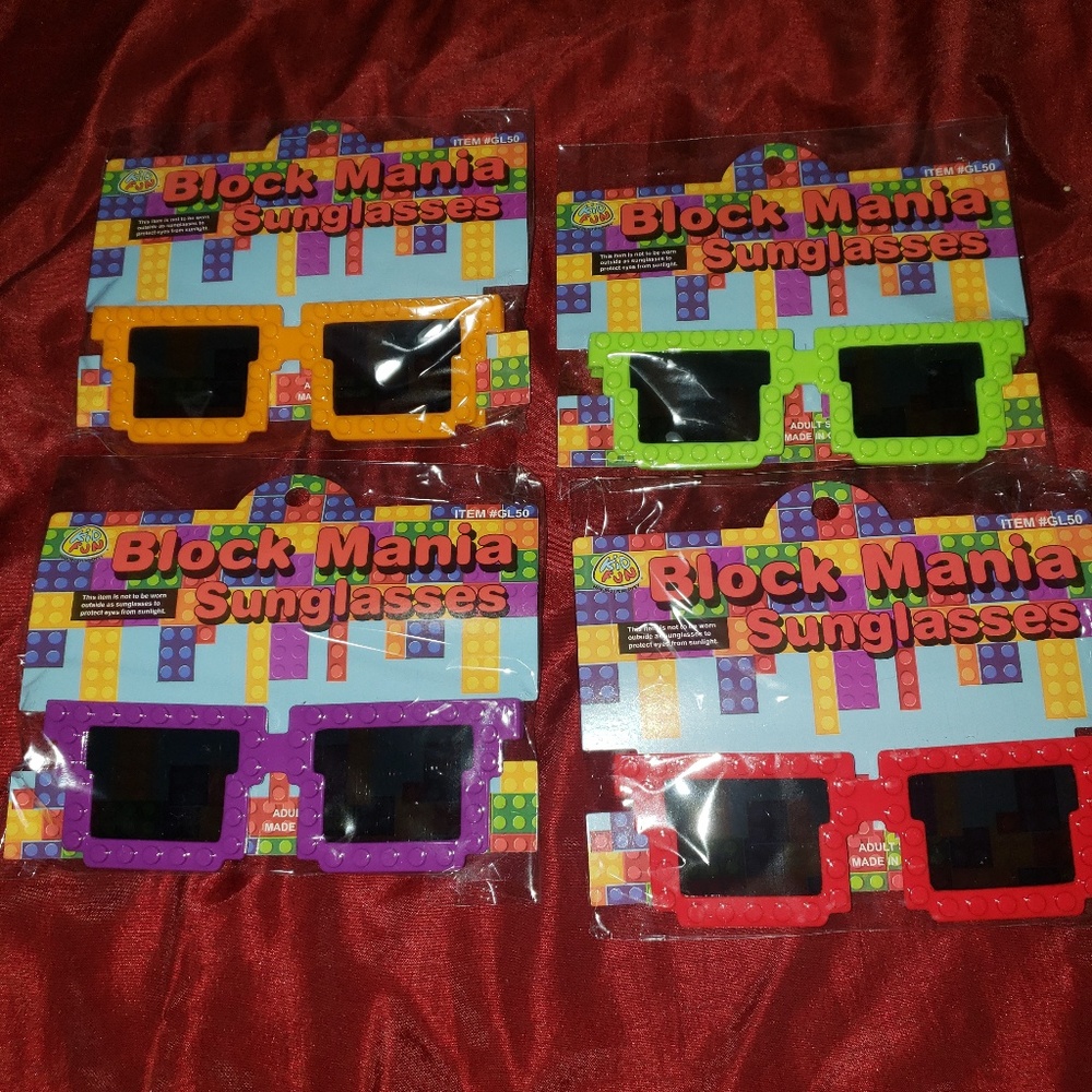 LEGO BLOCK STYLE SUNGLASSES HALLOWEEN FUN!!